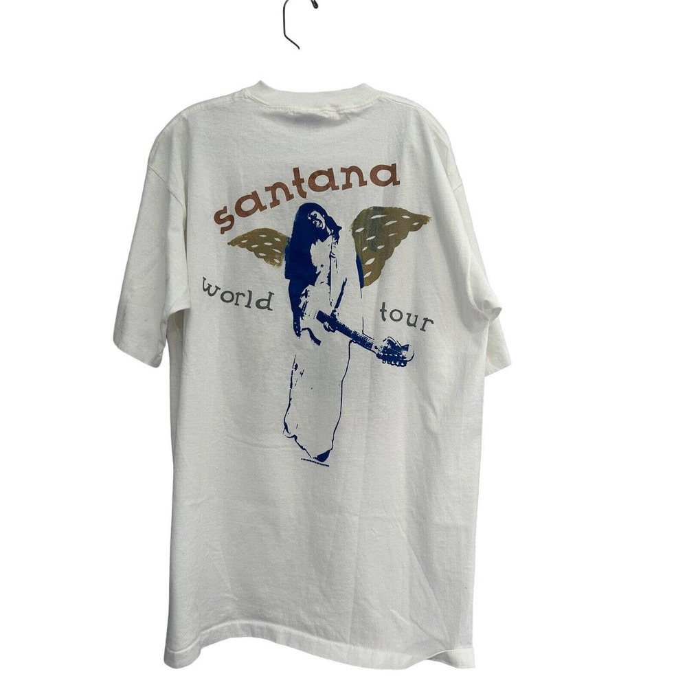 Carlos Santana Vintage 1994 World Tour Concert Graphic 100% Cotton Shirt XL - Picture 2 of 16